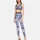 DG new high stretch fitness yoga suit sports set~waist shaping vest (with chest cushion)+slim fit