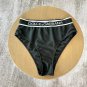 DG new split swimsuit bikini set letter ribbon waist cinched sports vest+triangle underwear, blac