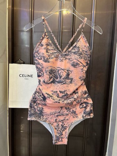 Dior 2024 official new one-piece swimsuit bikini, S M L XL_599