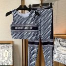 Dior Fendi's new high stretch fitness yoga suit sports set~waist shaping tank top (with chest cus