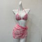 Dior ink painting drawstring three piece set Wearing gauze is fashionable and sexy, and the uppe