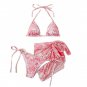 Dior ink painting drawstring three piece set Wearing gauze is fashionable and sexy, and the uppe