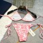 Dior ink painting drawstring three piece set Wearing gauze is fashionable and sexy, and the uppe