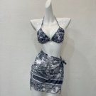 Dior ink painting drawstring three piece set Wearing gauze is fashionable and sexy, and the uppe_776