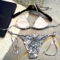 Dior ink painting drawstring three piece set Wearing gauze is fashionable and sexy, and the uppe_776