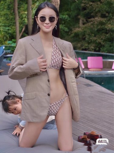 Dior new bikini swimsuit~letter printed camisole vest with diamond hardware decoration bra underw