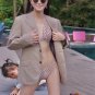 Dior new bikini swimsuit~letter printed camisole vest with diamond hardware decoration bra underw