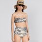 Dior strapless split bikini with detachable shoulder straps suitable for swimsuits in various sce