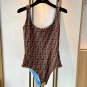 Fendi's new one-piece swimsuit without chest pads, double-sided wearable swimsuit suitable for va