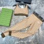 Gucci new tight sports suit high stretch slim fit long sleeved tight fitting top+elastic waistban