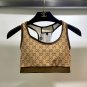 Gucci new tight sports suit high stretch slim fit long sleeved tight fitting top+elastic waistban