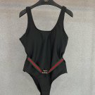Gucci's new one-piece swimsuit highly recommended! Super stylish double G belt design, fashionabl