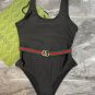 Gucci's new one-piece swimsuit highly recommended! Super stylish double G belt design, fashionabl