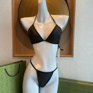 Gucci's new sexy bikini swimsuit~pure black camisole vest chain bra underwear (with breast pads)_662