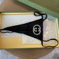 Gucci's new sexy bikini swimsuit~pure black camisole vest chain bra underwear (with breast pads)_662