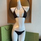 Gucci's new sexy mesh bikini swimsuit~Mesh lace camisole vest chain bra underwear (without breast