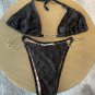 Gucci's new sexy mesh bikini swimsuit~Mesh lace camisole vest chain bra underwear (without breast