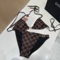 Luoyiwei's new bikini split swimsuit set in black SML_627