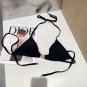 Luoyiwei's new bikini split swimsuit set in black SML_628