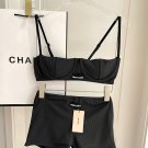 miumiu's new split swimsuit with steel support and knitted fabric is a fashionable and trendy sty