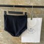 PRADA's new backless one-piece swimsuit in black, simple and atmospheric, suitable for swimming i