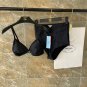 PRADA's new backless one-piece swimsuit in black, simple and atmospheric, suitable for swimming i