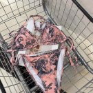 tyDior's new classic animal jungle Ruyi print cross backless one-piece swimsuit (with ches