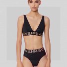 tyVersac  New Avatar Ribbon Bikini Split Swimsuit Set Black SML