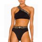tyVersac  new special design crossbody shoulder strap splicing strapless split swimsuit f