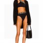 tyVersac  new special design crossbody shoulder strap splicing strapless split swimsuit f