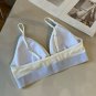 Versac New Ribbon Bikini Split Swimsuit Set Black and White SML