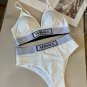 Versac  New Ribbon Bikini Split Swimsuit Set Black and White SML_458