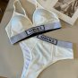 Versac  New Ribbon Bikini Split Swimsuit Set Black and White SML_458