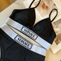 Versac  New Ribbon Bikini Split Swimsuit Set Black and White SML_459