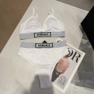 Versac  New Ribbon Bikini Split Swimsuit Set Black and White SML_1024