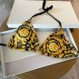 Versace new bikini split swimsuit set with printed camisole underwear+triangle underwear S M L Xl