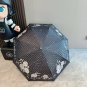 CHANEL rose head handle, three fold automatic folding umbrella, blocks 99% of direct UV