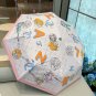 CHANEL rose head handle, three fold automatic folding umbrella, blocks 99% of direct UV_1904