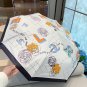 CHANEL rose head handle, three fold automatic folding umbrella, blocks 99% of direct UV_1906