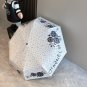 CHANEL rose head handle, three fold automatic folding umbrella, blocks 99% of direct UV_4280