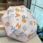 CHANEL rose head handle, three fold automatic folding umbrella, blocks 99% of direct UV_4825