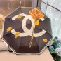 CHANEL's new rose handle with large logo, camellia triple fold automatic folding umbrel_3908