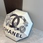 CHANEL's new rose handle with large logo, camellia triple fold automatic folding umbrel_3912
