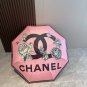 CHANEL's new rose handle with large logo, camellia triple fold automatic folding umbrel_3913
