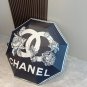 CHANEL's new rose handle with large logo, camellia triple fold automatic folding umbrel_3914