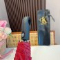 CK New Dark Pattern Letter Triple Fold Hand Folding Sunny Umbrella with Exquisite Craft