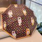 LOUIS VUITTON 2025 new classic letter three fold automatic folding umbrella with new co_2871