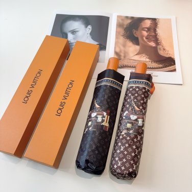 LV new three fold automatic folding umbrella with new coating technology, f_685