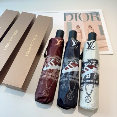 LV new three fold automatic folding umbrella with new coating technology, f_1844