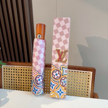 LV new three fold automatic folding umbrella with new coating technology, f_5612